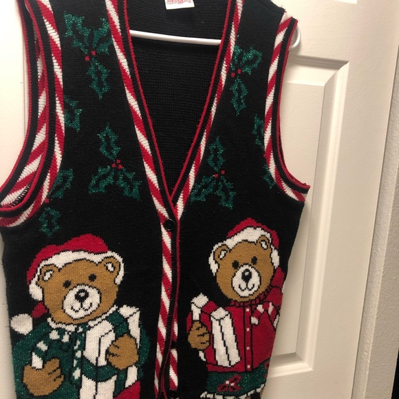 Holiday Time Women's Ugly Christmas Sweater Vest Size XL - Picture 5 of 12